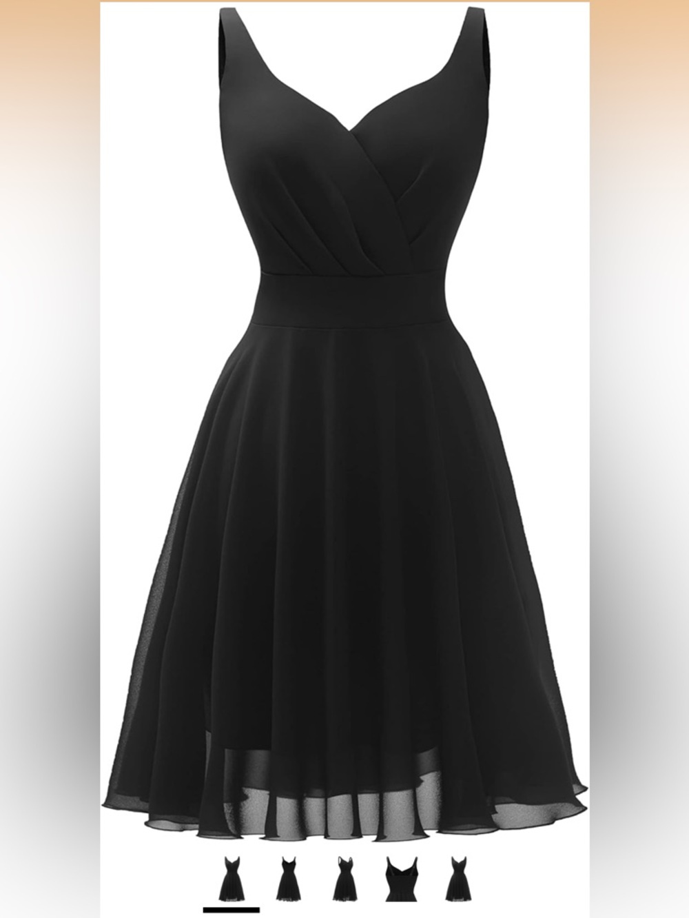 Black Midi V-Neck Women’s Size Large Dress - Timeless A-Line Style